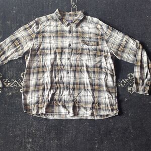 Patagonia Organic Cotton Plaid Shirt - Black and Yellow